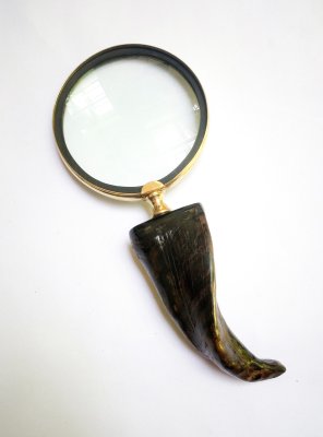 Handheld Brass Framed Horn Bone Magnifier Handle Hind Handicrafts products