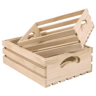Beech Wood Crate Serving Tray Hind Handicrafts products