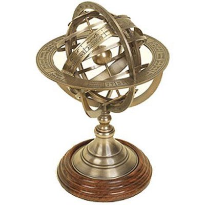 Nautical Brass Globe with Sheesham Wood Base Hind Handicrafts products