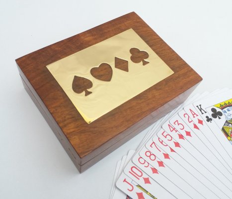 Sheesham Wood Brass Inlaid Card Game Hind Handicrafts products