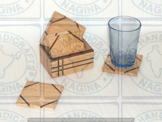 Beech Wood Coaster Set Hind Handicrafts products
