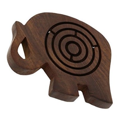 Sheesham Wood Elephant Shaped Labyrnith Game Hind Handicrafts products