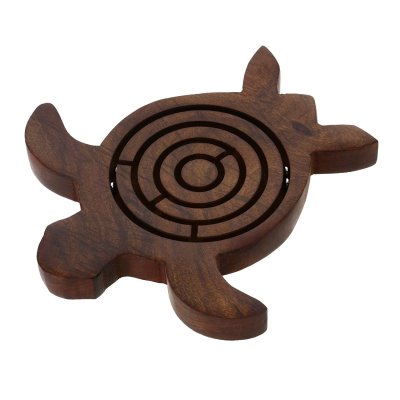 Sheesham Wood Turtle Shaped Labyrnith Game Hind Handicrafts products