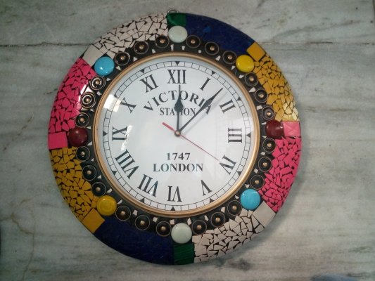 Handcrafted Colorful Roman Wall Clock Hind Handicrafts products
