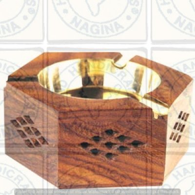 Handcrafted Sheesham Wood Ashtray Hind Handicrafts products