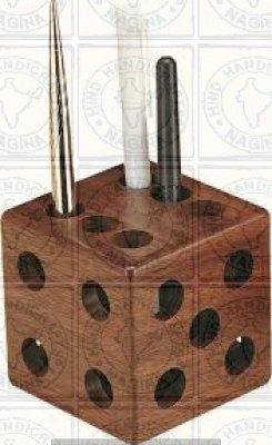 Sheesham Wood Dice Cube Shaped Pen Holder Hind Handicrafts products