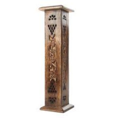 Mango Wood Antiqe Incense Tower Hind Handicrafts products