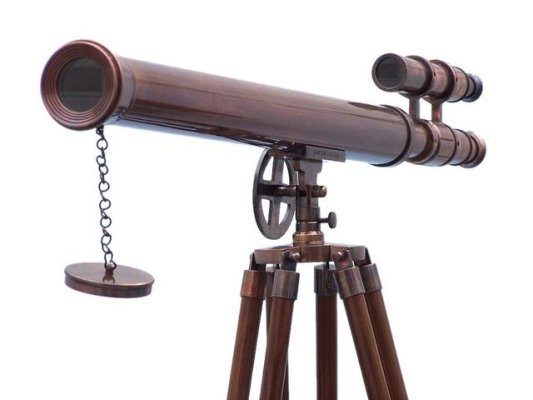 Nautical Antique Brass Telescope with Sheesham Wood Tripod Hind Handicrafts products