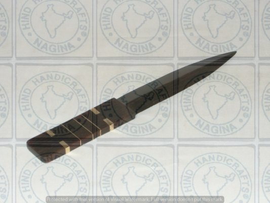 Sheesham Wood Brass Inlaid Paper Knife Cutter Hind Handicrafts products