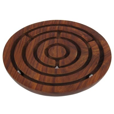 Sheesham Wood Round Shaped Labyrnith Game Hind Handicrafts products