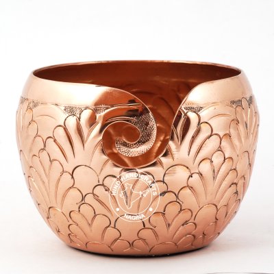 Handcrafted Iron Sheet Copper Coloured Yarn Bowl Hind Handicrafts products