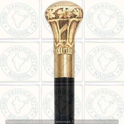 Wooden Walking Stick with Brass Knob Handle Hind Handicrafts products