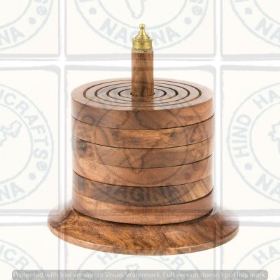 Sheesham Wood Coaster Set Hind Handicrafts products