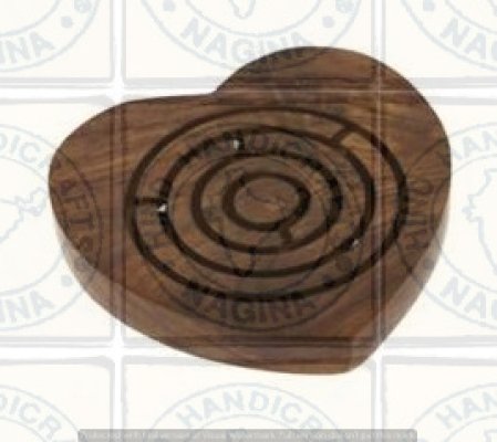 Sheesham Wood Heart Shaped Labyrnith Game Hind Handicrafts products