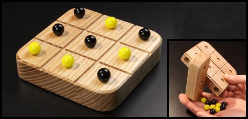 Beech Wood Tic Tac Toe Game with Marble Ball Hind Handicrafts products