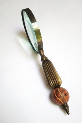 Handheld Antique Brass Framed Bead Craft Magnifier Handle Hind Handicrafts products