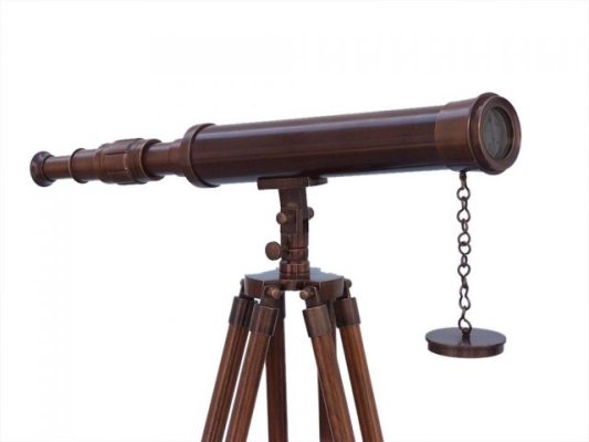 Nautical Antique Brass Telescope with Sheesham Wood Tripod Hind Handicrafts products