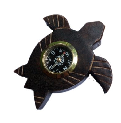 Brass Compass with Antique Mango Wood Base Hind Handicrafts products