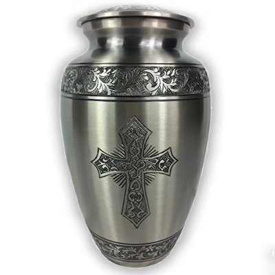 Casted Aluminium Cross Engraved Cremation Urn Box Hind Handicrafts products