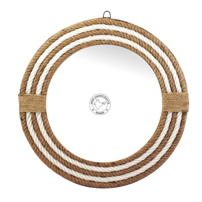 Rope Wrapped MDF Wall Mount Mirror Hind Handicrafts products