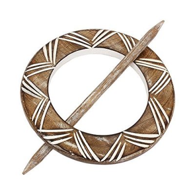Mango Wood Whitewashed Curtain Tieback Hind Handicrafts products